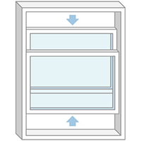 Double hung window image